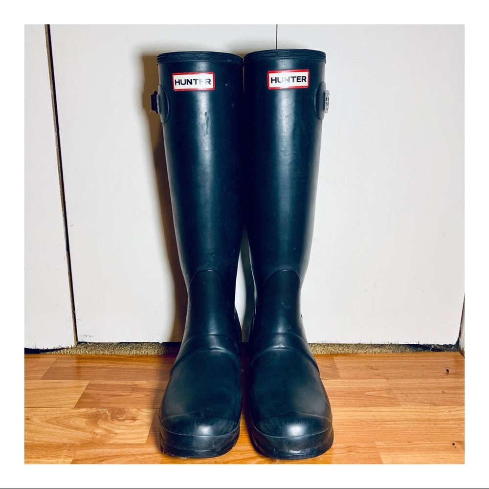 Tall Navy Blue Hunter Boots